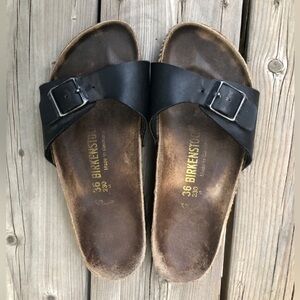 Birkenstock Black Madrid Birko-Flor size EU 36